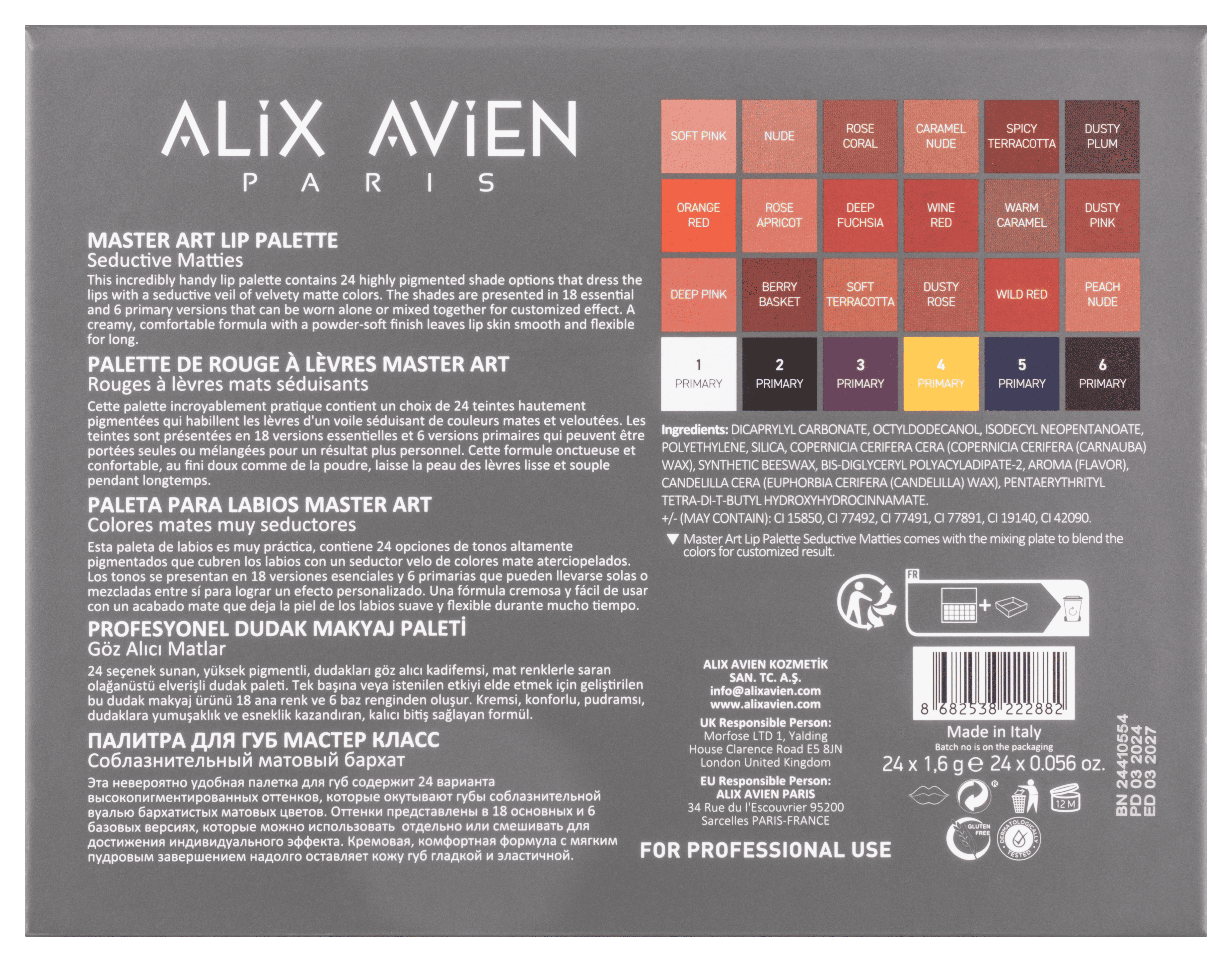 Alix Avien Master Art Lip Palette